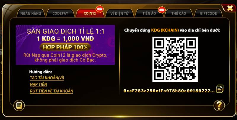 Hướng Dẫn Nạp Tiền HITCLUB - Phương Thức Nhanh Chóng, Gọn Lẹ 5 Nap Tien Qua Crypto (USDT, Coin12)