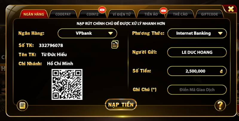 HitClub - Hit.Club: Cổng Game Bài, Tài Xỉu, Nổ Hũ Số 1 11/2025 14 Nap Tien Qua Ngan Hang