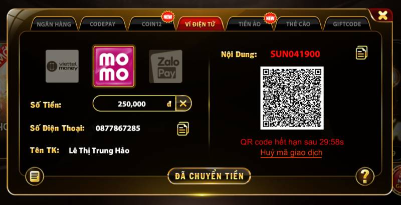 Hướng Dẫn Nạp Tiền HITCLUB - Phương Thức Nhanh Chóng, Gọn Lẹ 3 Nap Tien Qua Vi Dien Tu