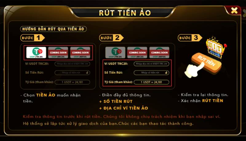Hướng Dẫn Rút Tiền HITCLUB Nhanh Chóng và An Toàn 3 Rut Tien Qua Vi Dien Tu